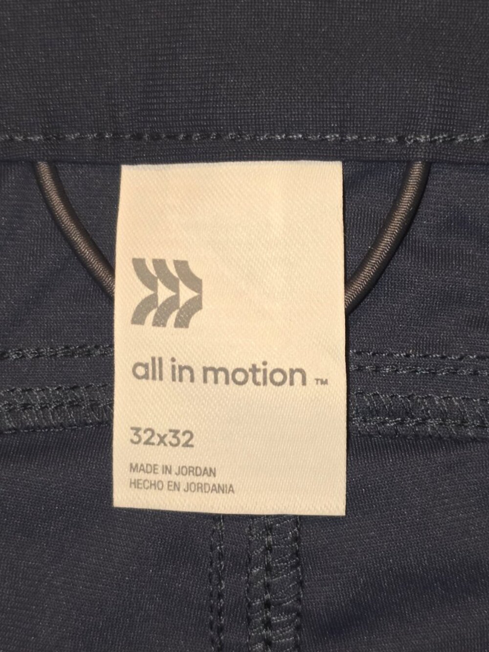 Men's 360 Lifestyle Relaxed Fit 5-Pocket Pants - All in Motion Navy Blue 32x32: - Picture 4 of 5